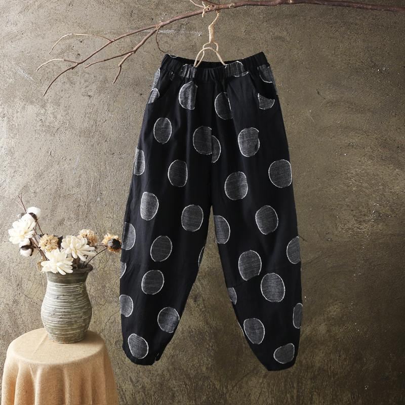 Vintage Wiosenne I Jesienne Bawełniane Lniane Spodnie Na Co Dzień Damskie Harem Pants