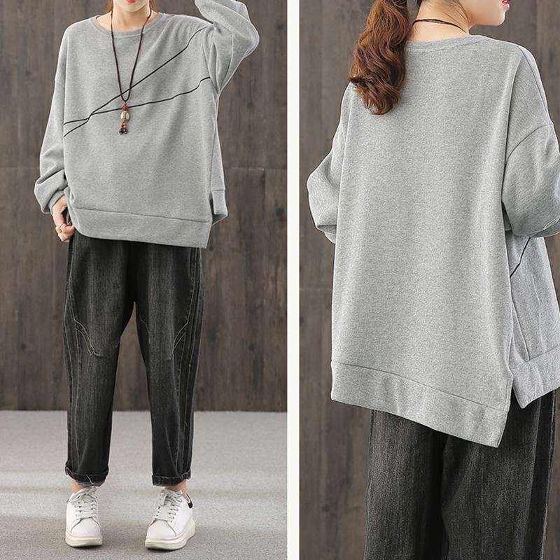 Nieregularna Bluza Damska Oversize