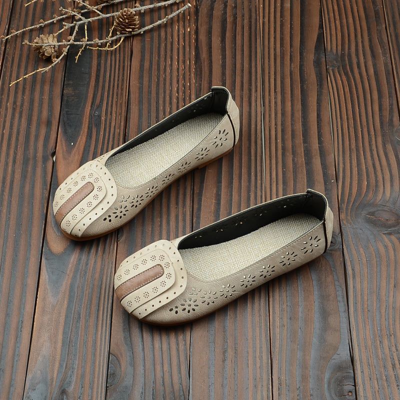 Kobiety Letnie Retro Casual Hollow Out Loafers