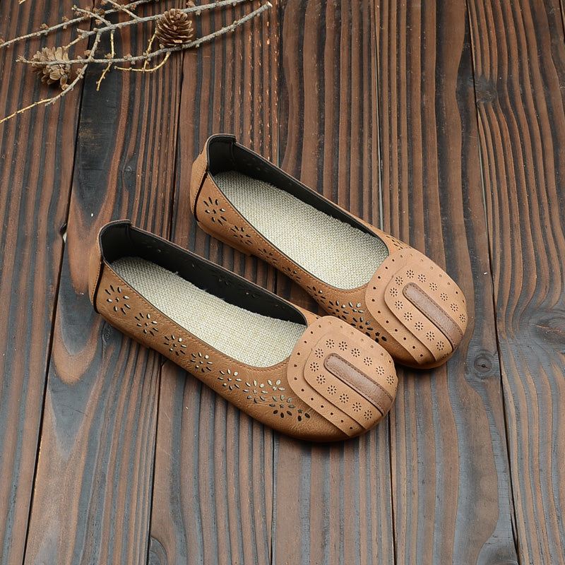 Kobiety Letnie Retro Casual Hollow Out Loafers